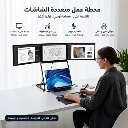 شاشة محمولة 15.6 بوصة | موسّع شاشة خارجي USB-C للابتوب وماك بوك